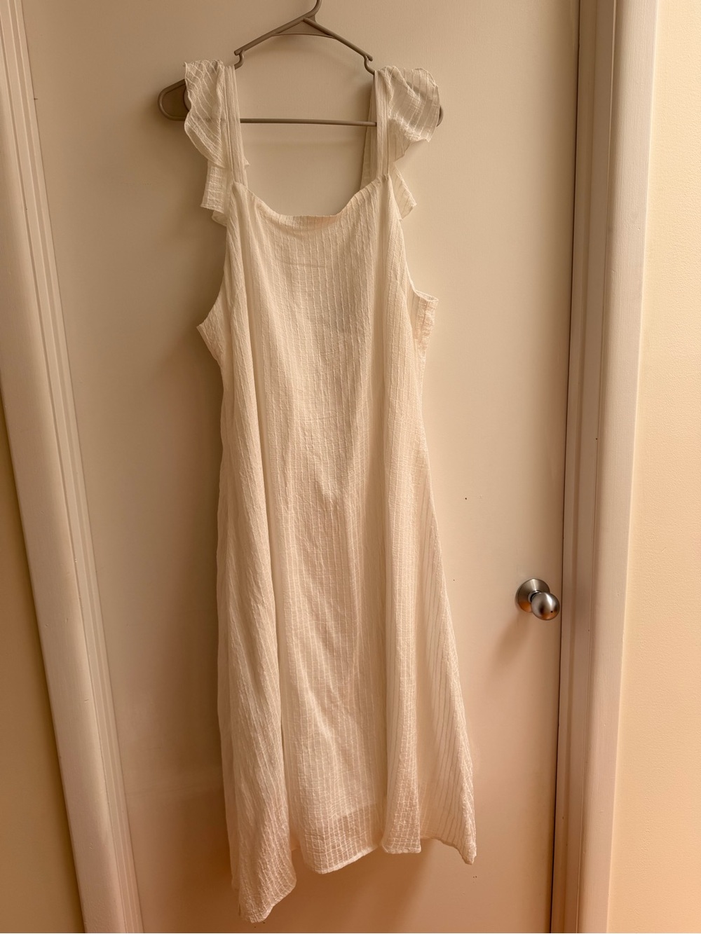 Versona White Maxi Dress with Ruffle Straps